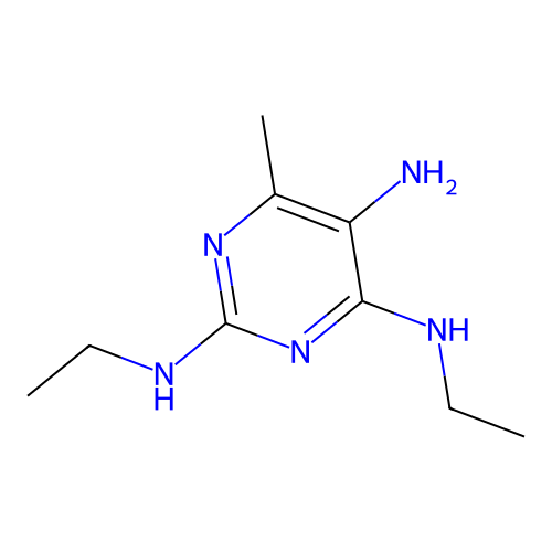 2-N,4-N-diethyl-6-methylpyrimidine-2,4,5-triamine structure