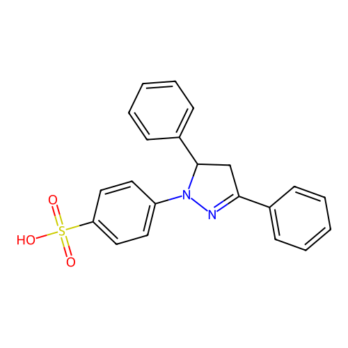4-(3,5-Diphenyl-4,5-dihydro-pyrazol-1-YL)-benzenesulfonic acid structure