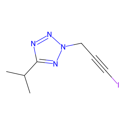 2-(3-Iodoprop-2-ynyl)-5-isopropyl-tetrazole structure