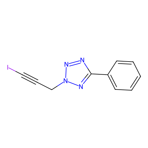 2-(3-Iodoprop-2-ynyl)-5-phenyl-tetrazole structure