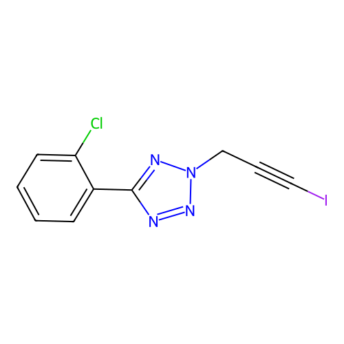 5-(2-Chlorophenyl)-2-(3-iodoprop-2-ynyl)tetrazole structure