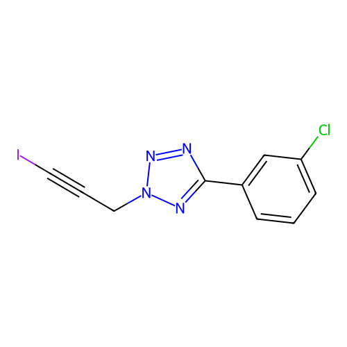 5-(3-Chlorophenyl)-2-(3-iodoprop-2-ynyl)tetrazole structure