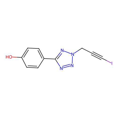 4-[2-(3-Iodoprop-2-ynyl)tetrazol-5-yl]phenol structure