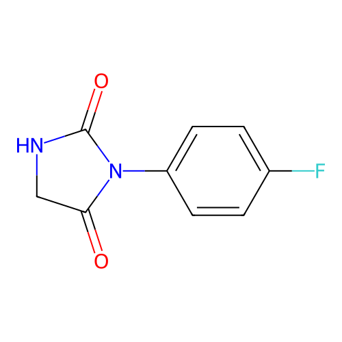3-(4-Fluorophenyl)imidazolidine-2,4-dione structure