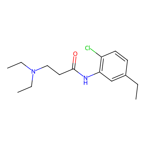 Propionanilide, 2'-chloro-3-(diethylamino)-5'-ethyl- structure