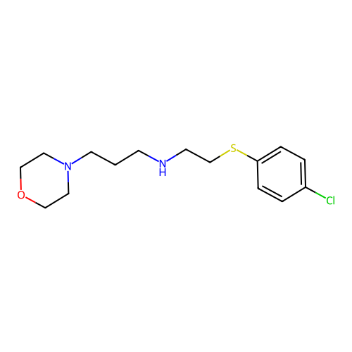 Morpholine, 4-(3-((2-((p-chlorophenyl)thio)ethyl)amino)propyl)- structure