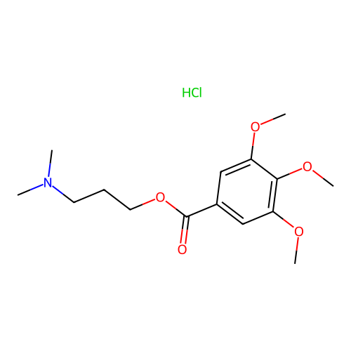 3-(Dimethylamino)propyl 3,4,5-trimethoxybenzoate hydrochloride structure