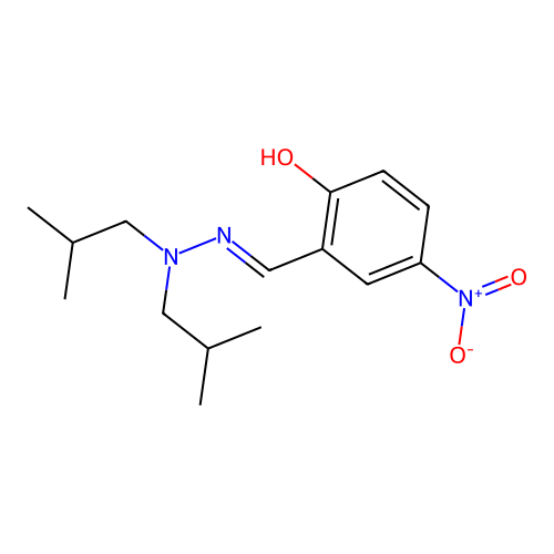 2-[[Bis(2-methylpropyl)hydrazinylidene]methyl]-4-nitrophenol structure