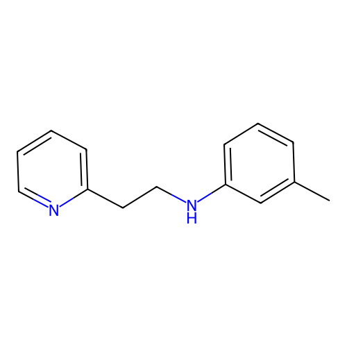 3-methyl-N-[2-(2-pyridinyl)ethyl]aniline structure