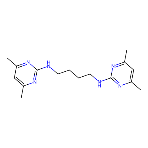 N~1~,N~4~-Bis(4,6-dimethylpyrimidin-2-yl)butane-1,4-diamine structure