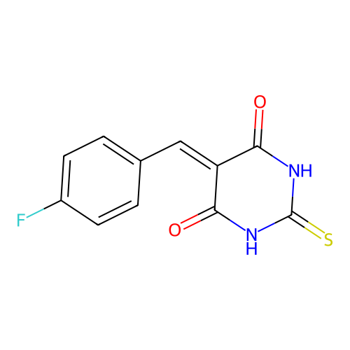 5-[(4-Fluorophenyl)methylidene]-2-sulfanylidene-1,3-diazinane-4,6-dione structure