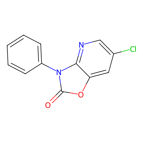6-Chloro-3-phenyl[1,3]oxazolo[4,5-b]pyridin-2(3H)-one structure