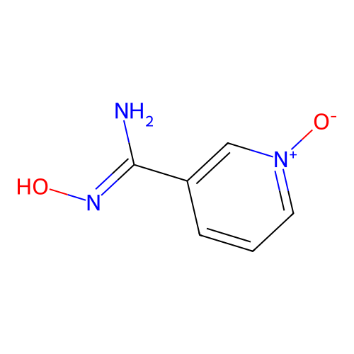 3-(N'-hydroxycarbamimidoyl)pyridin-1-ium-1-olate structure