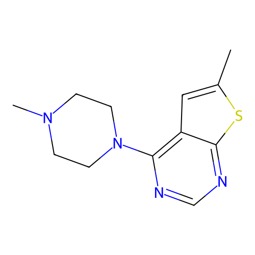 6-Methyl-4-(4-methylpiperazin-1-yl)thieno[2,3-d]pyrimidine structure