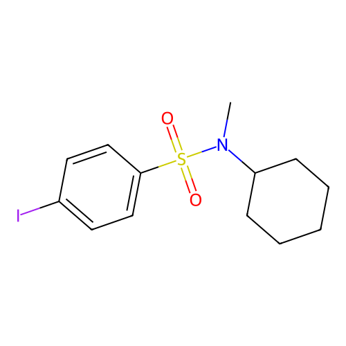 N-cyclohexyl-4-iodo-N-methylbenzenesulfonamide structure