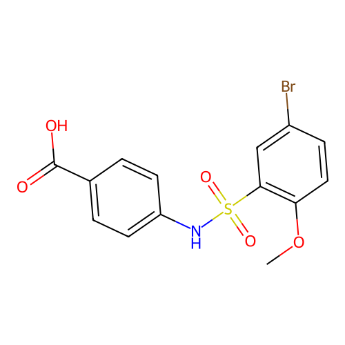 4-{[(5-Bromo-2-methoxyphenyl)sulfonyl]amino}benzoic acid structure