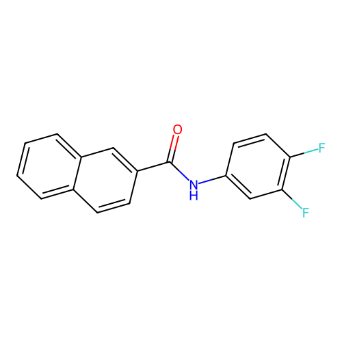 N-(3,4-difluorophenyl)naphthalene-2-carboxamide structure