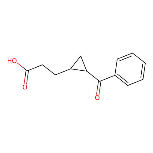 3-(2-Benzoylcyclopropyl)propanoic acid structure