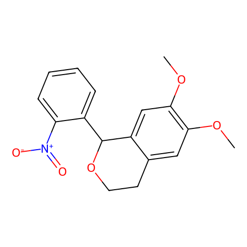 6,7-dimethoxy-1-(2-nitrophenyl)-3,4-dihydro-1H-isochromene structure