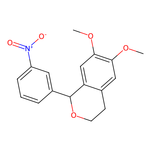 6,7-dimethoxy-1-(3-nitrophenyl)-3,4-dihydro-1H-isochromene structure
