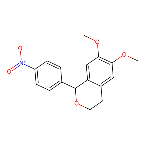 6,7-dimethoxy-1-(4-nitrophenyl)-3,4-dihydro-1H-isochromene structure