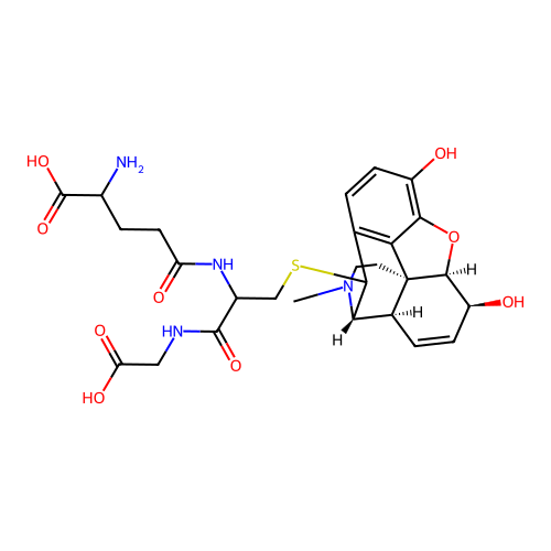 10-alpha-S-glutathionylmorphine structure
