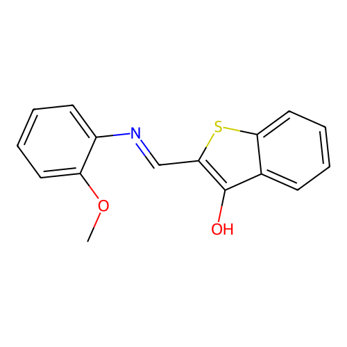 2-[(2-Methoxy-phenylamino)-methylene]-benzo[b]thiophen-3-one structure