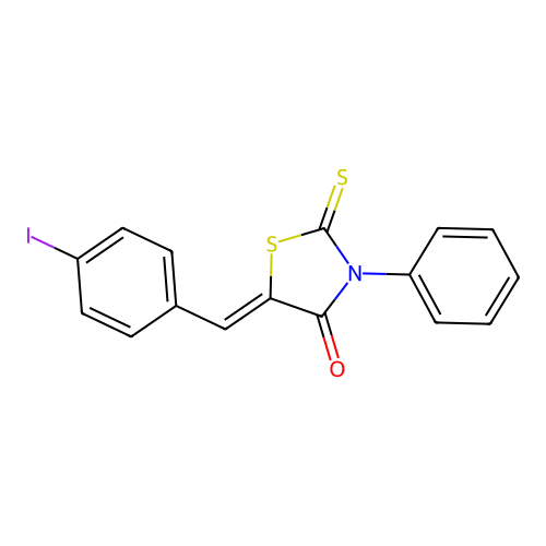 5-[(4-Iodophenyl)methylidene]-3-phenyl-2-sulfanylidene-1,3-thiazolidin-4-one structure