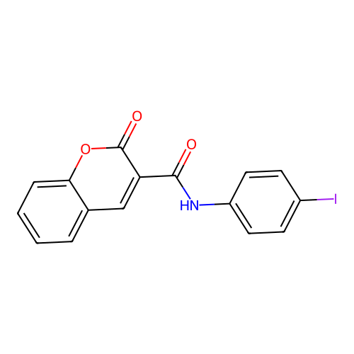 N-(4-碘苯基)-2-氧代-2H-色烯-3-甲酰胺 structure