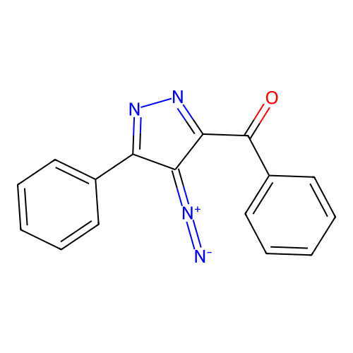 (E)-(4-Diazonio-5-phenyl-3H-pyrazol-3-ylidene)(phenyl)methanolate structure
