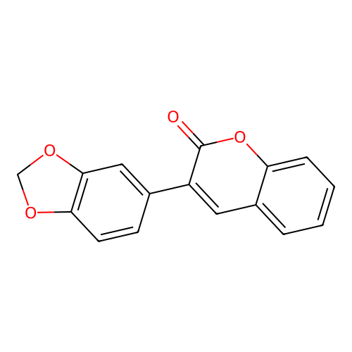 3-(1,3-Benzodioxol-5-yl)chromen-2-one structure