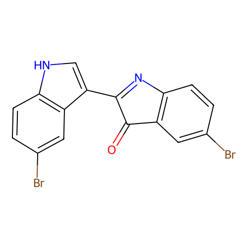 5-bromo-2-(5-bromo-1H-indol-3-yl)indol-3-one structure