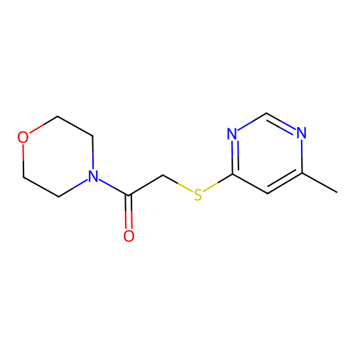 2-(6-Methylpyrimidin-4-yl)sulfanyl-1-morpholin-4-ylethanone structure