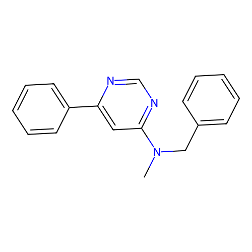 N-benzyl-N-methyl-6-phenylpyrimidin-4-amine structure