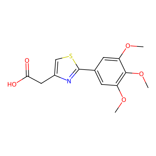 2-[2-(3,4,5-trimethoxyphenyl)-1,3-thiazol-4-yl]acetic Acid structure