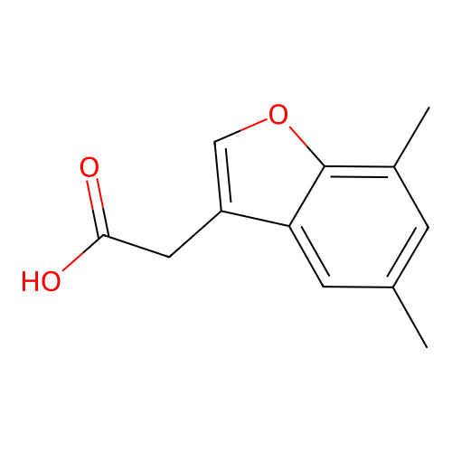2-(5,7-Dimethyl-1-benzofuran-3-yl)acetic acid structure