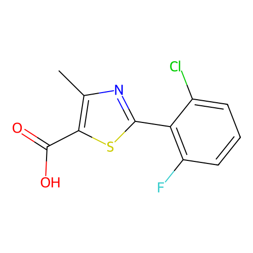 2-(2-Chloro-6-fluorophenyl)-4-methyl-1,3-thiazole-5-carboxylic acid structure