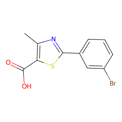 2-(3-Bromophenyl)-4-methylthiazole-5-carboxylic acid structure