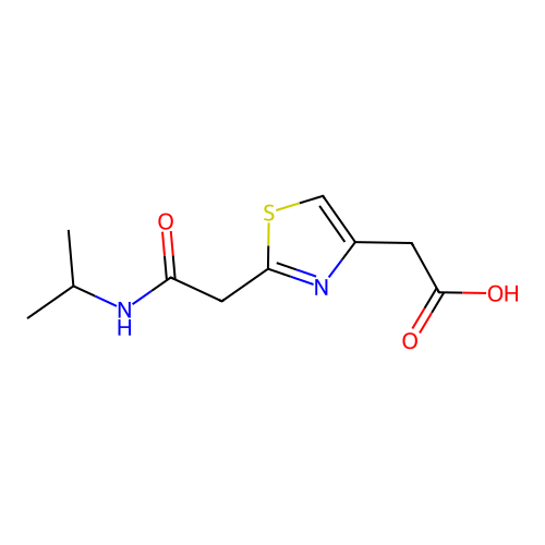 2-(2-(2-(Isopropylamino)-2-oxoethyl)thiazol-4-yl)acetic acid structure