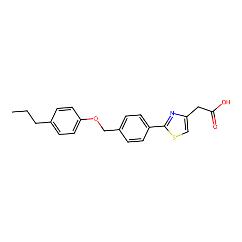 4-Thiazoleacetic acid, 2-[4-[(4-propylphenoxy)methyl]phenyl]- structure
