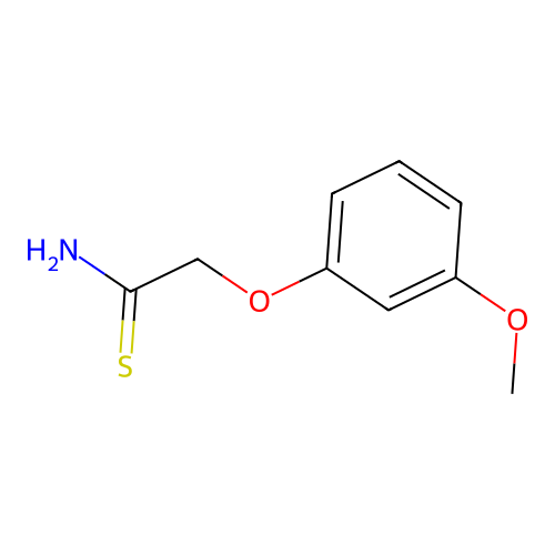 2-(3-Methoxyphenoxy)ethanethioamide structure