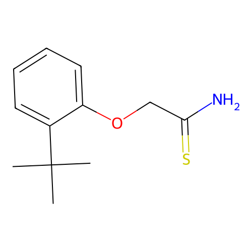 2-(2-Tert-butylphenoxy)thioacetamide structure