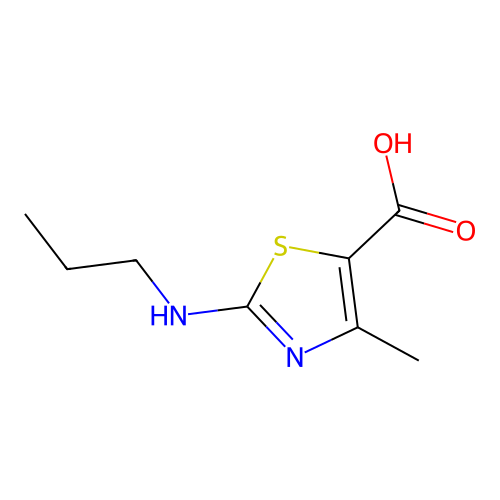 4-Methyl-2-(propylamino)-1,3-thiazole-5-carboxylic acid structure