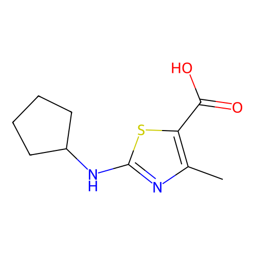 2-(cyclopentylamino)-4-methyl-1,3-thiazole-5-carboxylic Acid structure