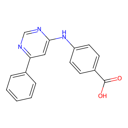 4-[(6-Phenylpyrimidin-4-yl)amino]benzoic acid structure