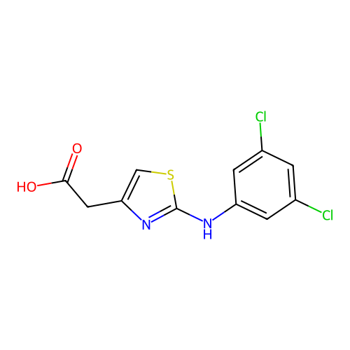 2-[2-(3,5-Dichloroanilino)-1,3-thiazol-4-yl]acetic acid structure