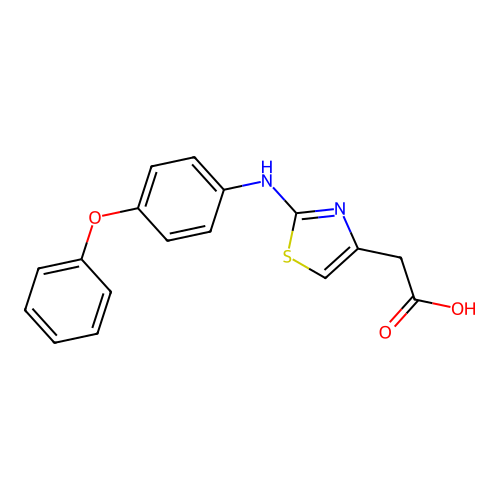 2-[2-(4-Phenoxyanilino)-1,3-thiazol-4-yl]acetic acid structure