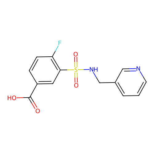 4-Fluoro-3-{[(pyridin-3-yl)methyl]sulfamoyl}benzoic acid structure