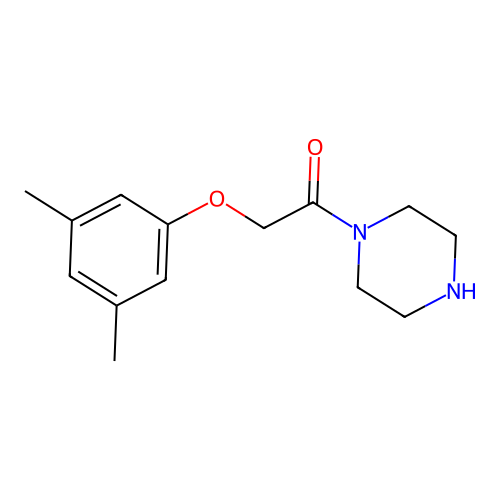 2-(3,5-Dimethylphenoxy)-1-(piperazin-1-yl)ethan-1-one structure