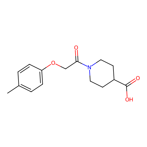 1-[2-(4-methylphenoxy)acetyl]piperidine-4-carboxylic Acid structure